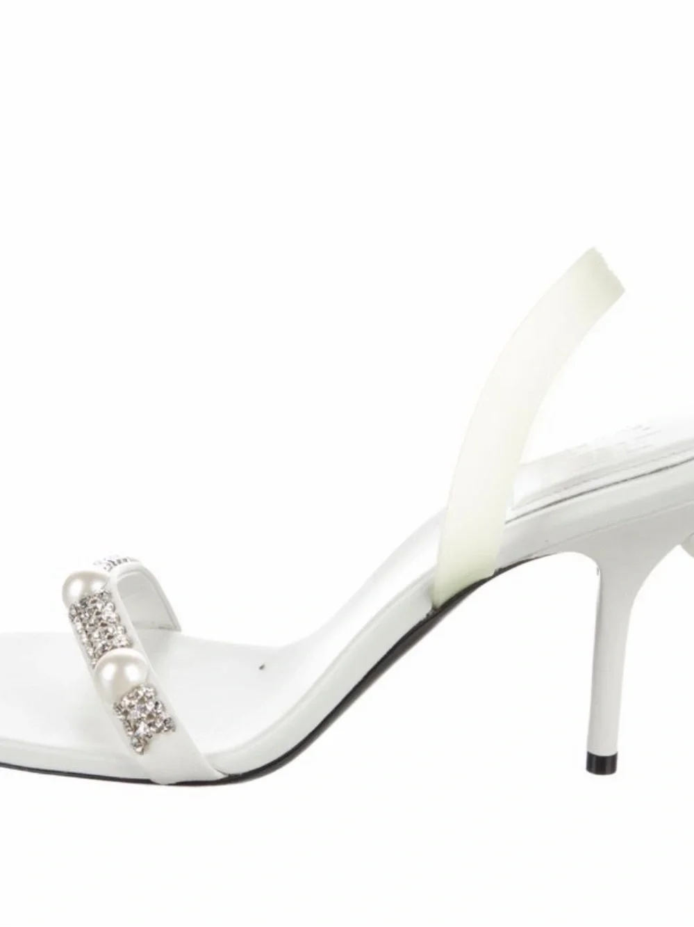 Givenchy  off white Slingback Heels with Pearls and Crystals - Picture 2 of 4